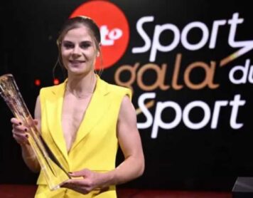 Лотте Копецки (SD Worx) празднует победу в номинации "Бельгийская спортсменка года 2023"