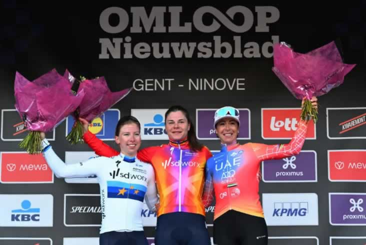 Лотта Копецки выиграла Omloop Het Nieuwsblad 2023