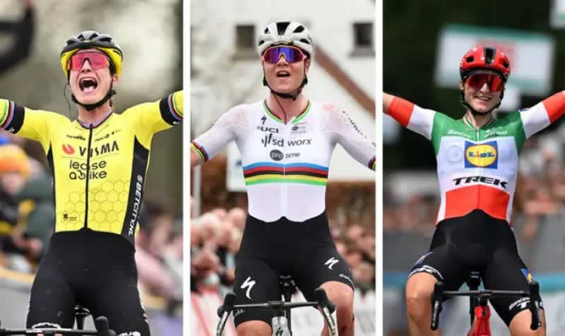 Претенденты на победу в Туре Фландрии 2024 года: Марианна Вос, Лотта Копецки, Элиза Лонго Боргини