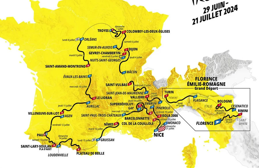 Маршрут "Тур де Франс" 2024 года