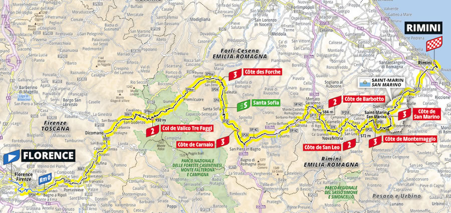 Маршрут первого этапа Тур де Франс 2024
