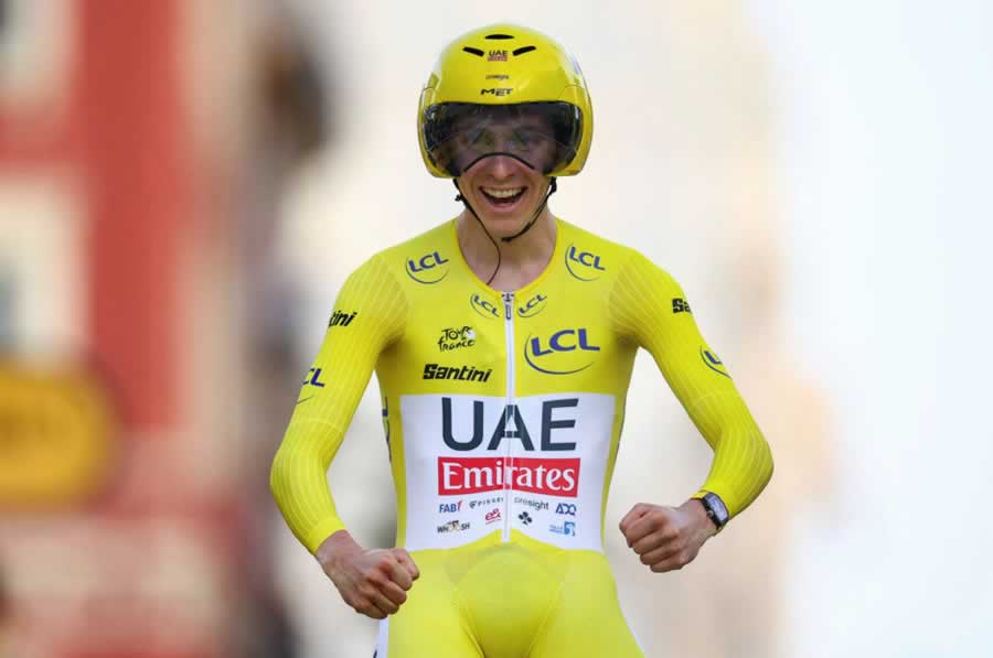 Тур де Франс 2024: Тадей Погачар одерживает внушительную победу на 21-м этапе гонки с раздельным стартом и завоевывает третий титул чемпиона на Гранд-туре Франции
